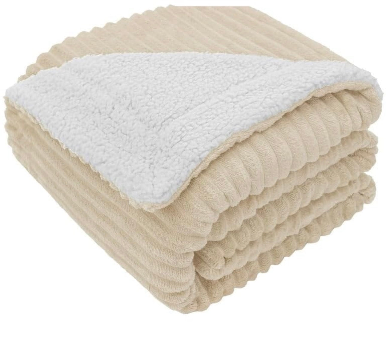 MHome Sherpa Fleeced Throw-Various Colours