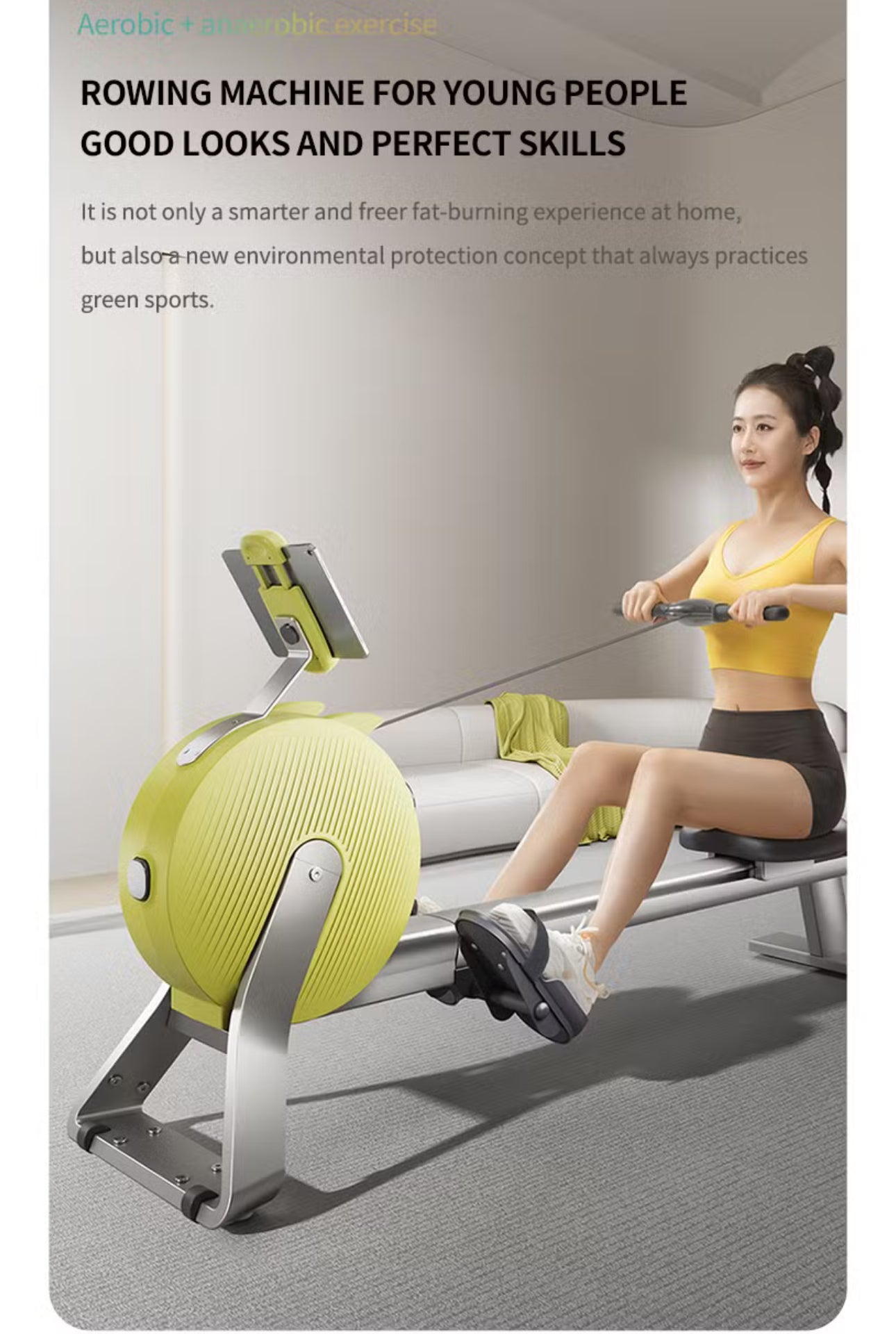 Pro-Sportz V3 Home Use Fitness Equipment Popular Cardio Exercise Machine Self Generating Rowing Machine