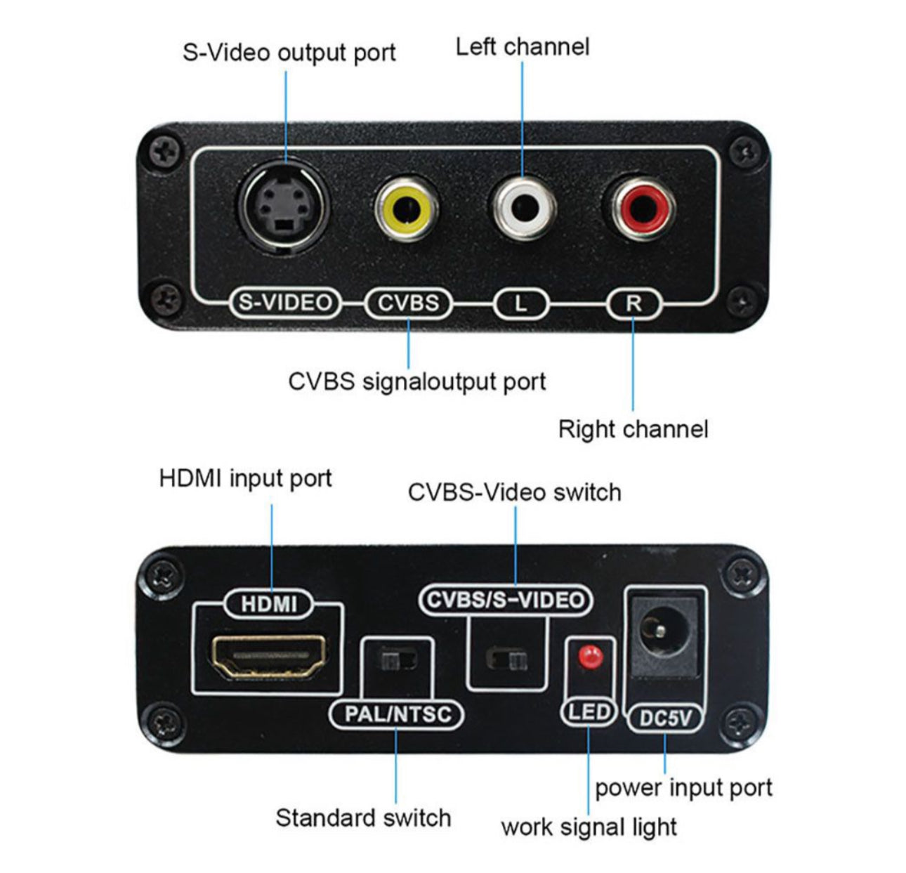 HDMI To S-Video / 3 Female RCA Converter