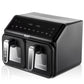 RAF Two Pan Digital Air Fryer 2200W - 9L Capacity, Dual Cooking Baskets, 9 Cooking Programs, Oil-Free Professional Air Fryer