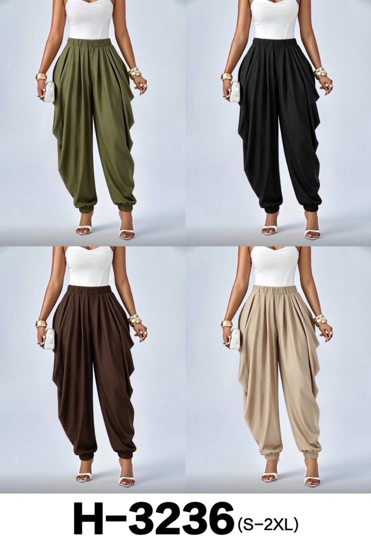 Ladies Loose Flowing Shuttle Trousers-Various Colours