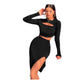 Elegant Sexy Ladies CropTop & Skirt 2pc