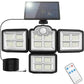 MHome 4 Head Outdoor Solar LED Light with Motion Sensor, Remote Control