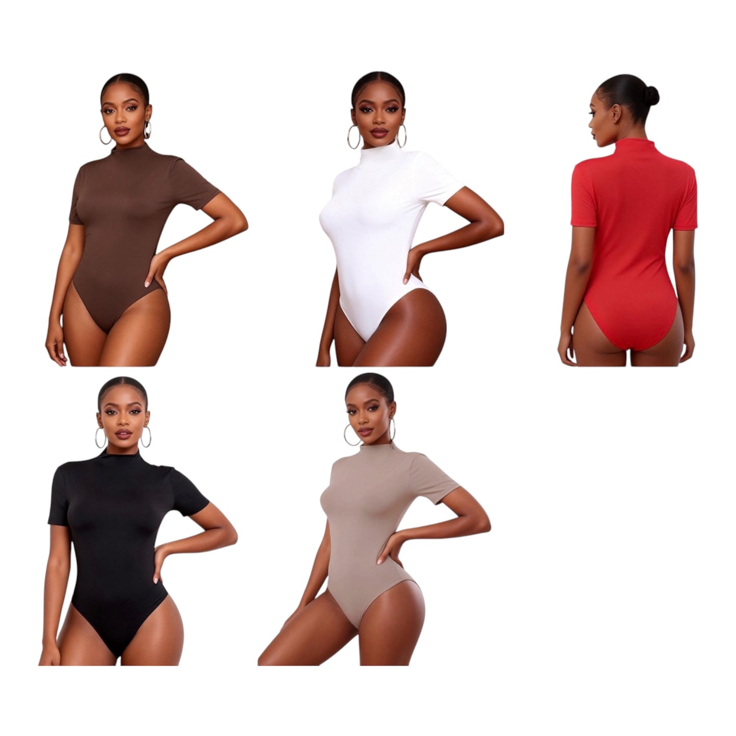 Ladies Shortsleeved Bodysuits-Various Colours