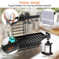 Kitchen Sink Organiser, Black, Sponge Holder, Kitchen Organiser, Sink Dish Cloth Holder Organiser, Sink Organiser, Sponge Holder for Kitchen Sink Storage & Organisation (Black)