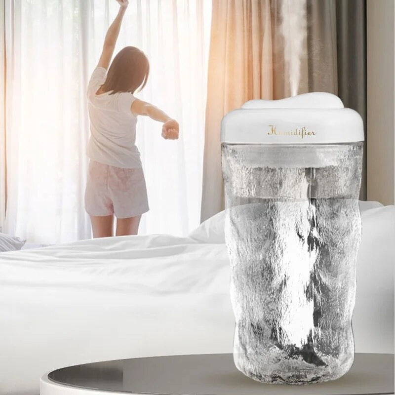 Newest Glass Air Humidifier With colorful Night Light 380ml Air Humidifier Aromatherapy Essential oil