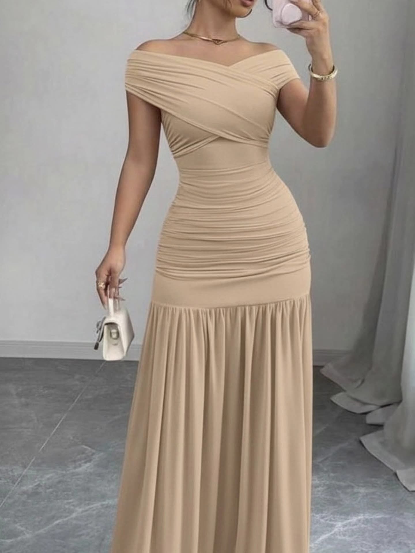 Women’s Off Shoulder Mermaid Tail Dress-Various Colours