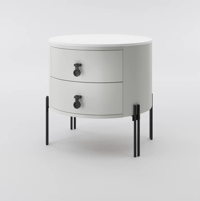 MFURN Modern 2-Drawer Nightstand, Storage Bedside Table for Bedroom, Living Room-Various Colours
