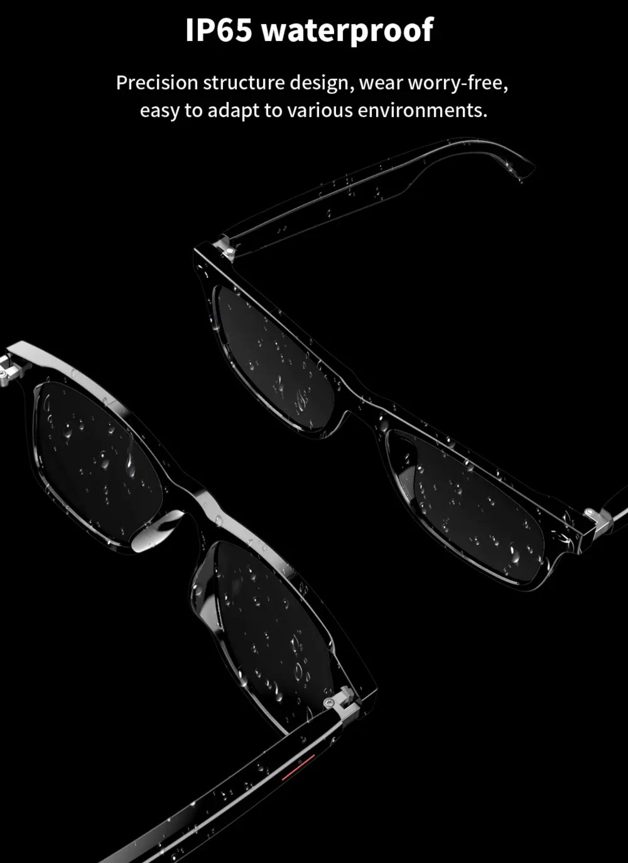 SENBONO E13 Waterproof Smart Glasses Wireless bluetooth Bone Conduction Glass Camera HD Music Audio Headset Eyewear