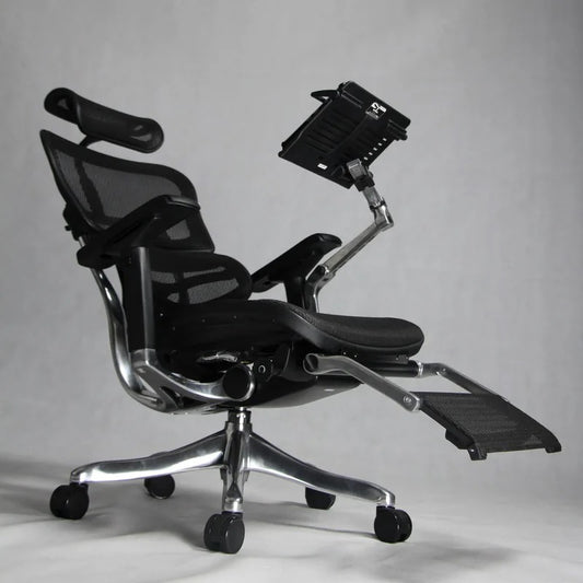 Luxury Top End Office Chair With Leg Rest & Tablet Stand Series Black. Only Available As PreOrder!