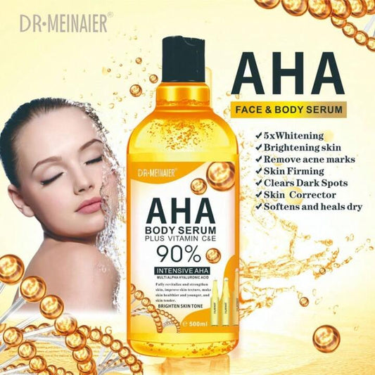 DR Meinaier Hyaluronic Acid,Nicotinamide/Vitamin C&E AHA Face & Body Serum