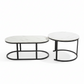 MHome Modern Marble MDF Nesting Table Set 2pc Various Options