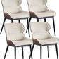 Modern Leather Mid Century Dining Chairs, Upholstered Kitchen Dining Room Chairs, High Backrest Dinner Chair for Living Room Bedrooms