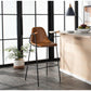 MFurn Mid Century Industrial Bar Stool with Footrest & Armrest Various Colours 2pc Set