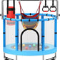 Trampoline for Kids with Enclosure, Gymnastics Bar & Toy, 140cm