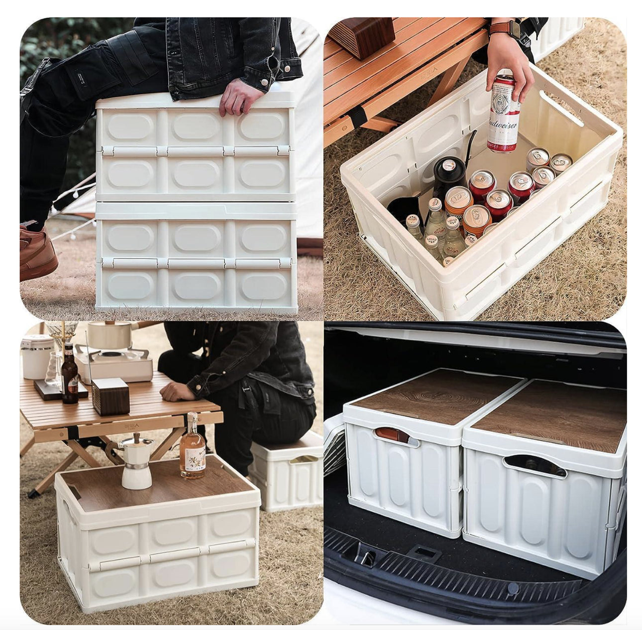 MHome Multifunctional Foldable & Stackable Storage Box