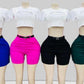 Womens High Waist Slim Pull On Shorts with Tummy Control Dressy Office Butt Sculpting Shorts-Various Colours