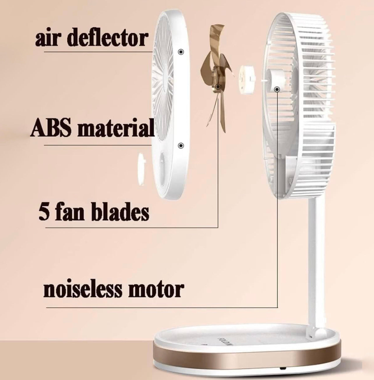 MULTI-FUNCTION FOLDING FAN WITH LIGHT