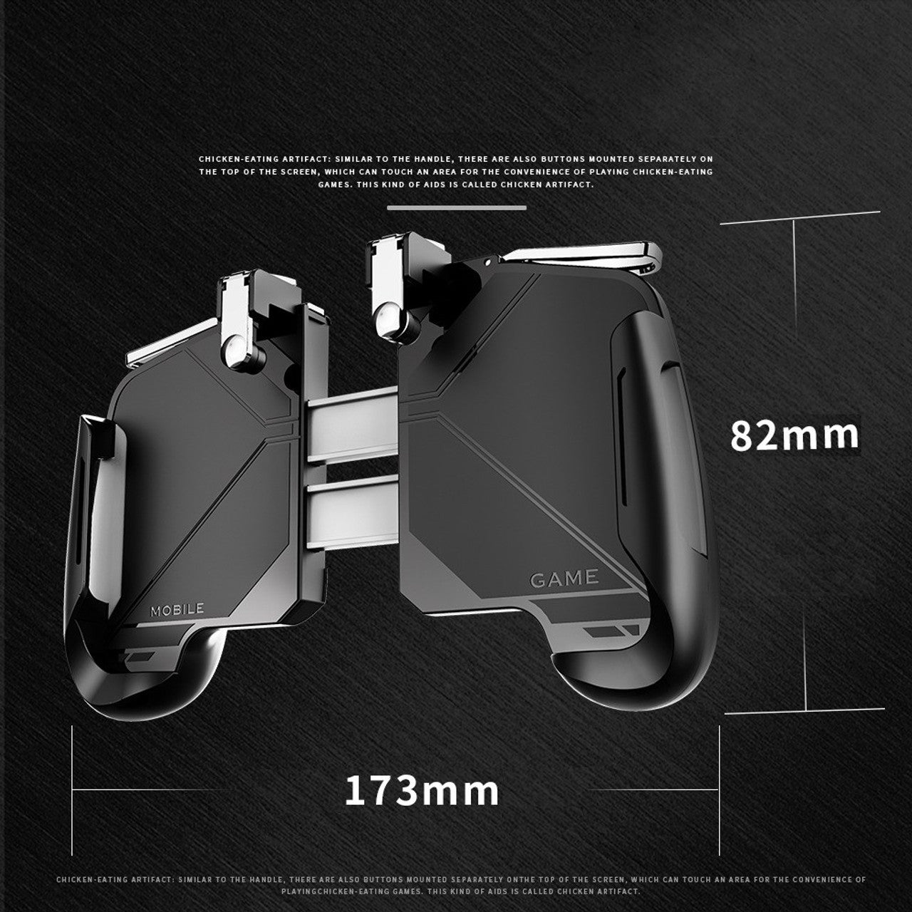 MEMO AK16 PUBG Game Trigger Controller Fire Button Gamepad Joystick for Phones - White/Black