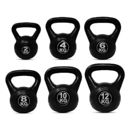 Pro-Sportz  Vinyl Kettlebell Strength Weight Fitness Home Gym Workouts Kettlebells From 4-14kg