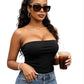 Ladies Strapless Bandeau Tube Tops-Various Colours