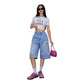 Ladies Baggy Denim Shorts