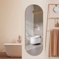 Oval Full Length Mirror, 100x70cm Full Body Mirror with Metal Frame, Ultra-Clear Large Oval Hanging Mirror for Bathroom, Entryway, Bedroom, Living Room,Various Options