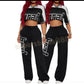 Women Trending Tracksuit Open Top, High Waisted Pants 2pc Set-Various Colours