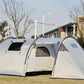 MHome 4-Person Tunnel Tent – Waterproof Outdoor Camping Shelter with Sunshade & Vestibule