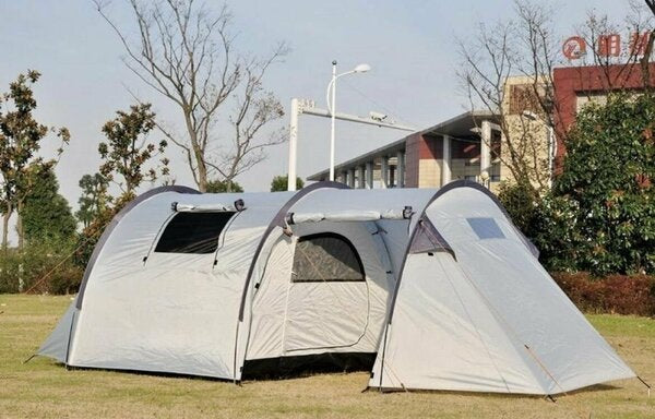 MHome 4-Person Tunnel Tent – Waterproof Outdoor Camping Shelter with Sunshade & Vestibule