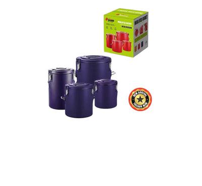 MHome Insulated Bucket/Food Warmer & Cooler  4pc Set - Various Colours