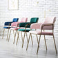 Nordic Dining Chair Lounge Chair Single Metal Fabric Restaurant Dining Chair Designer Cafe Dressing Chair -Various Colours