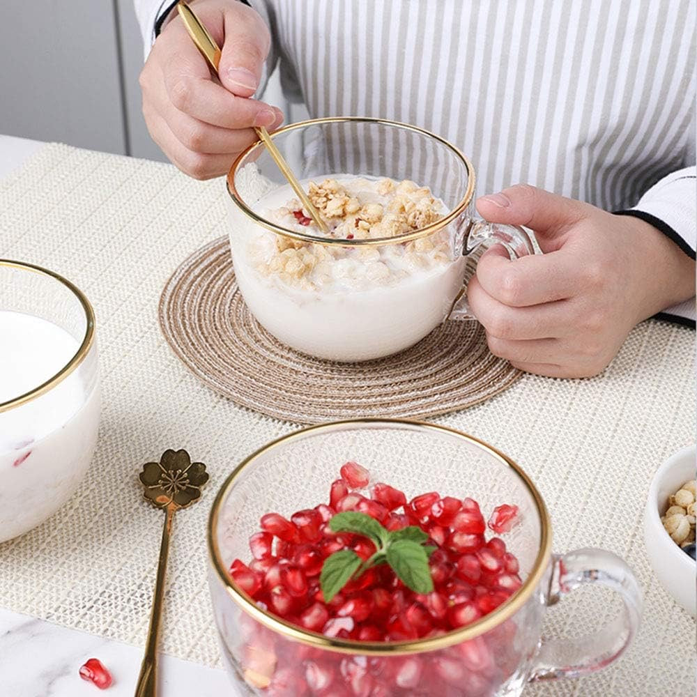 Cereal Bowl Set With Gold Trim - 4pc