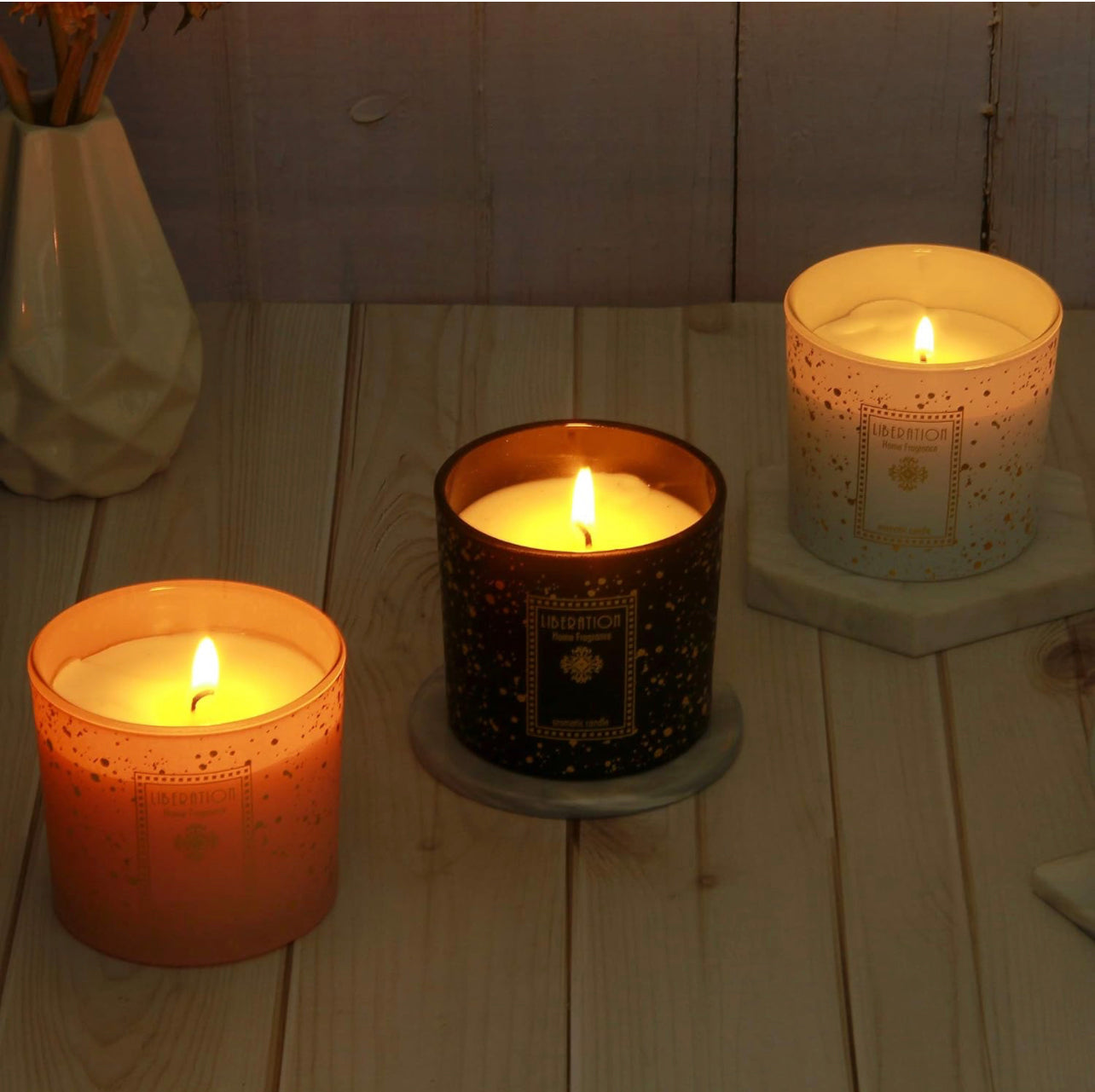 Hand Poured Scented Candles,| 36 Hour Burn, Long Lasting, Highly Scented, All Natural  Candles | Relaxing Aromatherapy Candle with Gift Box (Sandalwood)