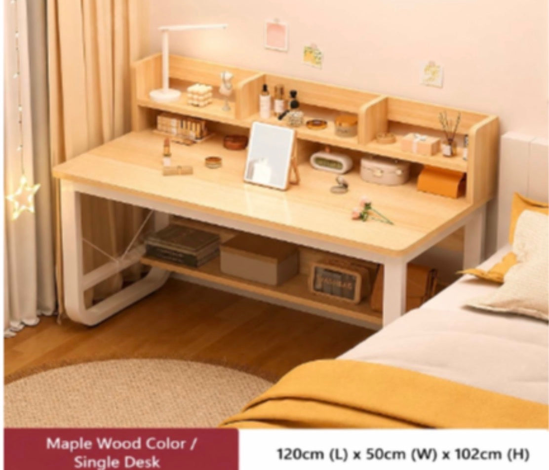 MFURN Simple Bookshelf Computer Desk, Desktop Table, Study Table, Student Home Study Table, Simple Office Desk, Writing Table, Workbench-Various Options