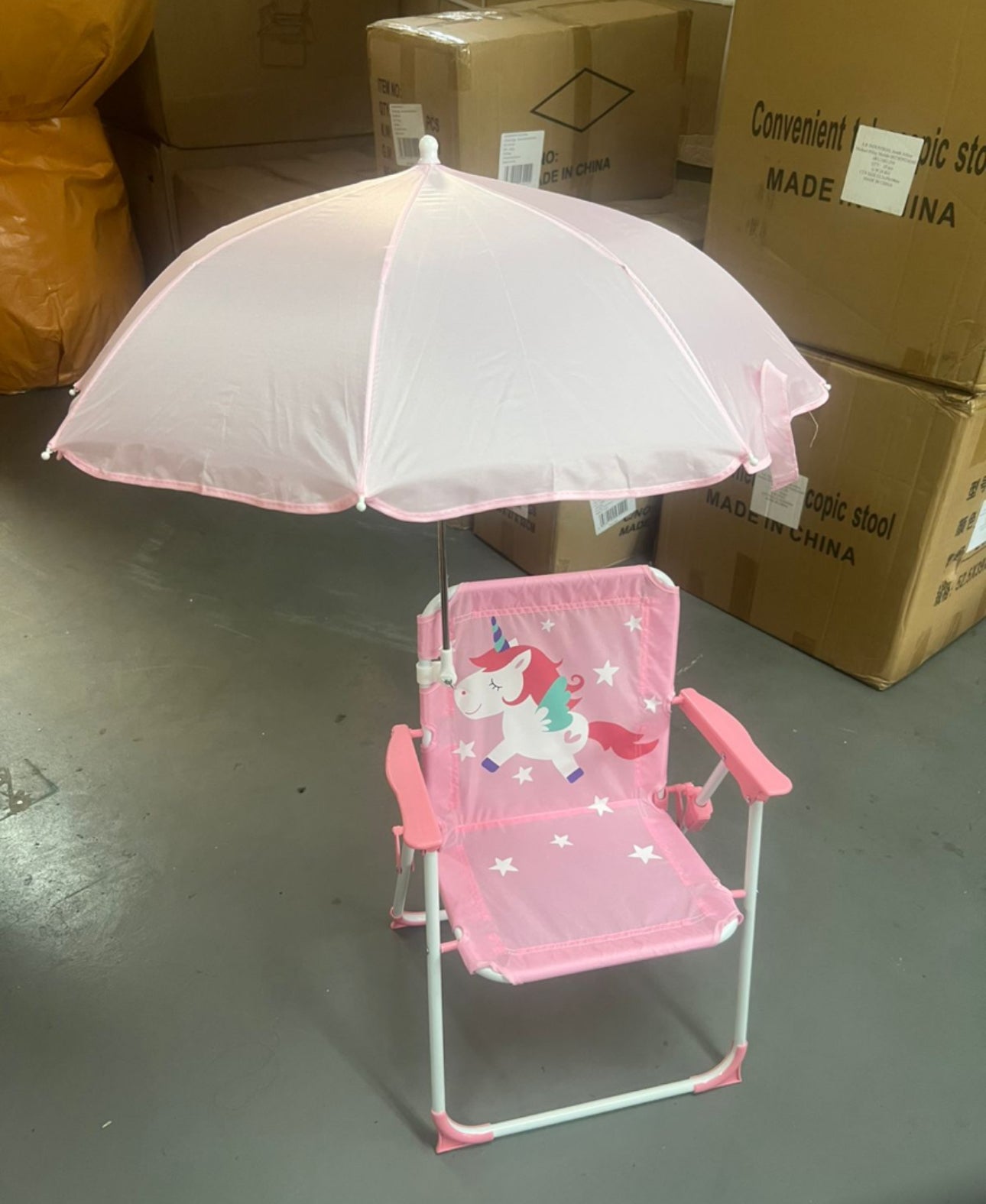 MBaby Kids Folding Animal Chair – Lightweight, Portable & Adorable With Umbrella- Various Colours