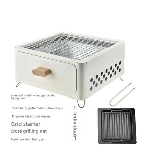 MHome Barbecue Grill Portable Charcoal Stove Tabletop Camping Grill