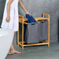 MHome 2:1 Bamboo Laundry Basket