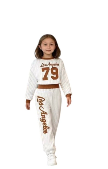 Kids Leisure 2pc Tracksuits For Girls-Various Colours
