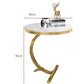 MFurn Marble Nordic Style Home Furniture Stainless Steel Gold Round Corner Side Table
