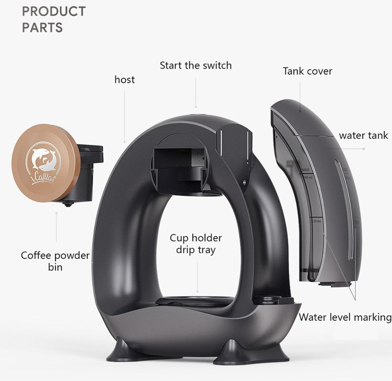 Portable Automatic Coffee/Tea Machine, Mini Q Electric Coffee-Tea Maker