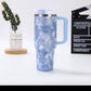 M-Home 1200ml Stainless Steel Thermal Bottle Cup with Handle, Lid & Reusable Straw – Leakproof, Double-Wall Insulated, Dishwasher Safe, Hot &amp; Cold Drink Travel Tumbler