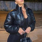Ladies Faux Short Puffer Jacket
