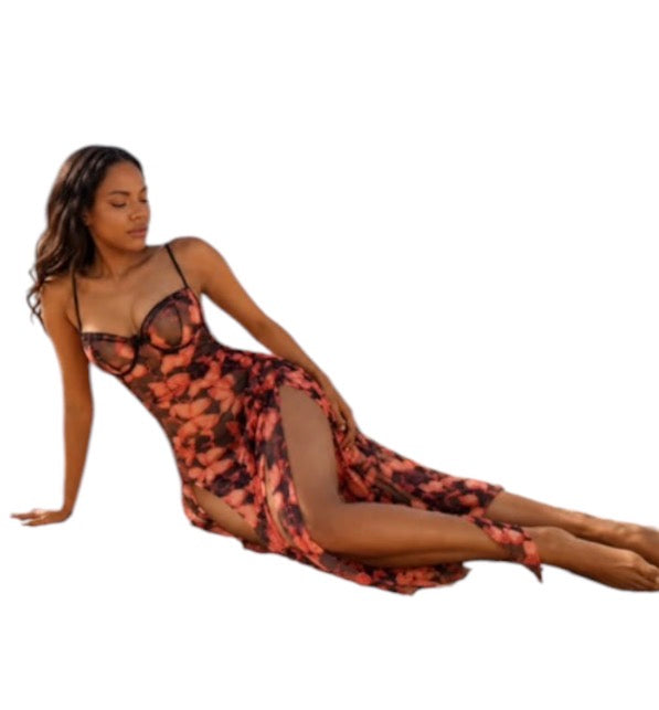 Ladies Floral Maxi Dress-Various Colours