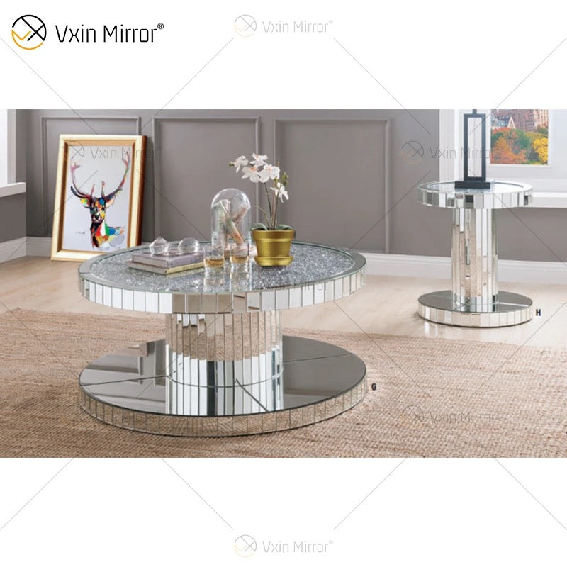 Elegant Diamond Glass Coffee Table Various Options