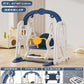 Smart buckle children's swing indoor home swing baby family baby rocking chair toy child hanging chair cradle outdoor_Upgraded enlarged letter swing beam-Interstellar Blue