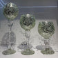 MHome Candle Holder Chalice Elegant Glittering Glass 3pc Set-Various Options
