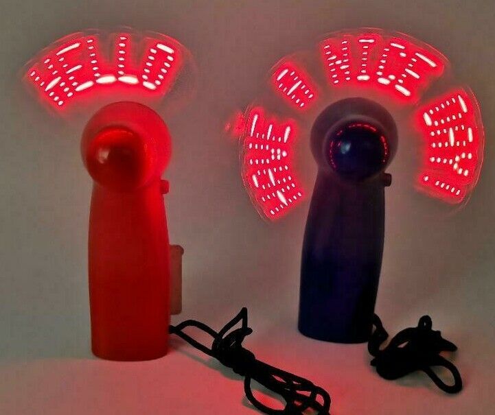 Pre-Programmed Mini Fan with LED Message Fan.