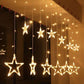 Christmas Star Curtain Lights White - 30M