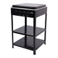 MHome Boko 4-Burner Gas Stove with Storage Shelves – Stainless Steel & Portable